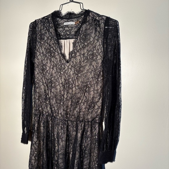 Alice + Olivia Lace Drop Waist Mini Dress - Picture 5 of 11